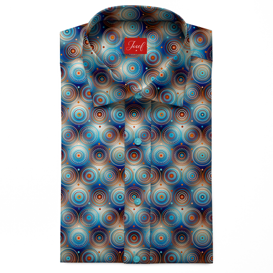 JOSEF MULTI CIRCLE PRINTED SHIRT